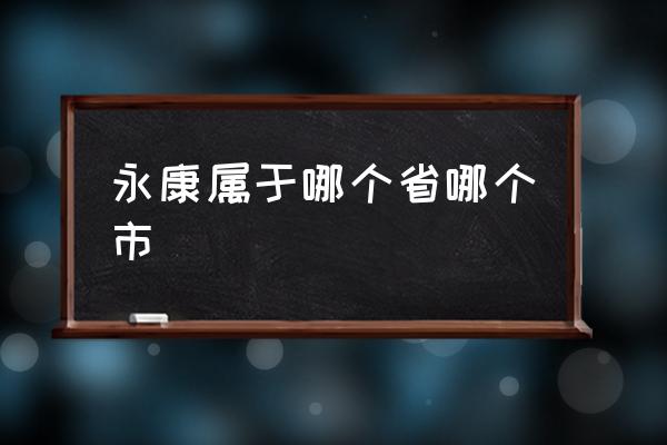 永康屬于哪個省哪個市 永康市繁華嗎？
