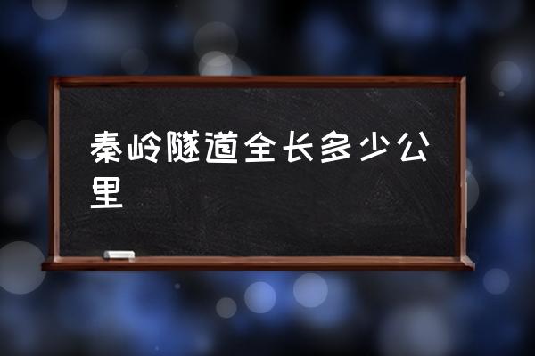秦嶺隧道全長多少公里 秦嶺隧道車速多少？
