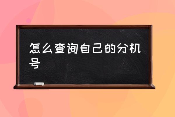 怎么查詢自己的分機(jī)號(hào) 京東分機(jī)號(hào)是什么？