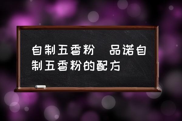 自制五香粉(品諾自制五香粉的配方)