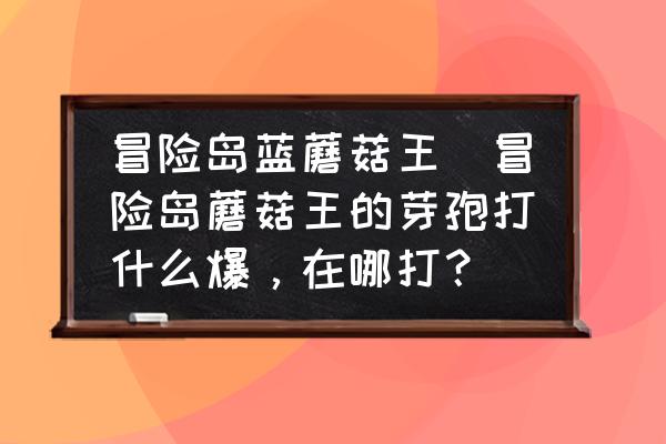 冒險島藍蘑菇王(冒險島蘑菇王的芽孢打什么爆，在哪打？)