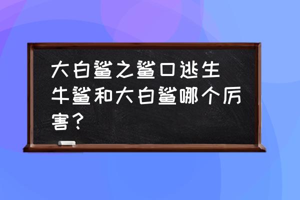 大白鯊之鯊口逃生(牛鯊和大白鯊哪個厲害？)