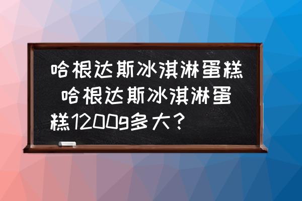 哈根達(dá)斯冰淇淋蛋糕 哈根達(dá)斯冰淇淋蛋糕1200g多大？