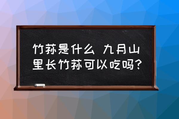 竹蓀是什么 九月山里長竹蓀可以吃嗎？