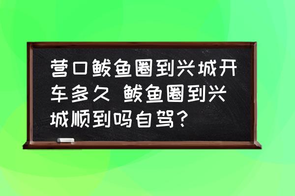 營(yíng)口鲅魚圈到興城開車多久 鲅魚圈到興城順到嗎自駕？