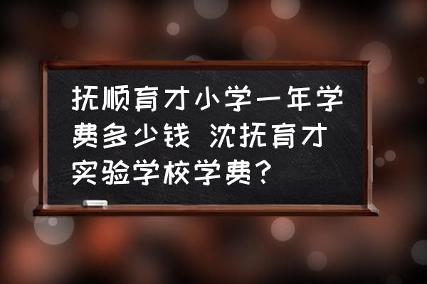 撫順育才小學(xué)一年學(xué)費(fèi)多少錢(qián) 沈撫育才實(shí)驗(yàn)學(xué)校學(xué)費(fèi)？