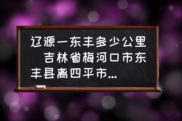 遼源一東豐多少公里(吉林省梅河口市東豐縣離四平市遼源縣多遠?做什么車能到？)