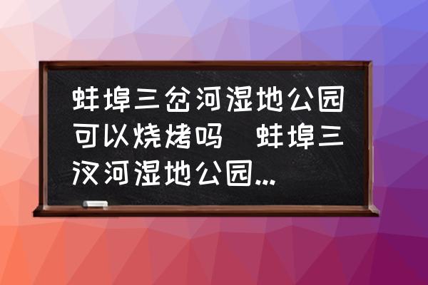 蚌埠三岔河濕地公園可以燒烤嗎(蚌埠三汊河濕地公園門票？)