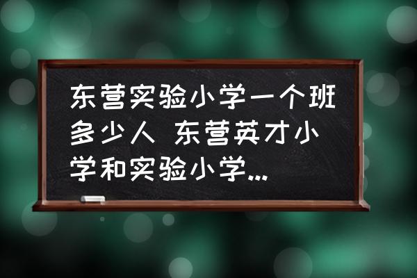 東營(yíng)實(shí)驗(yàn)小學(xué)一個(gè)班多少人 東營(yíng)英才小學(xué)和實(shí)驗(yàn)小學(xué)哪個(gè)好？