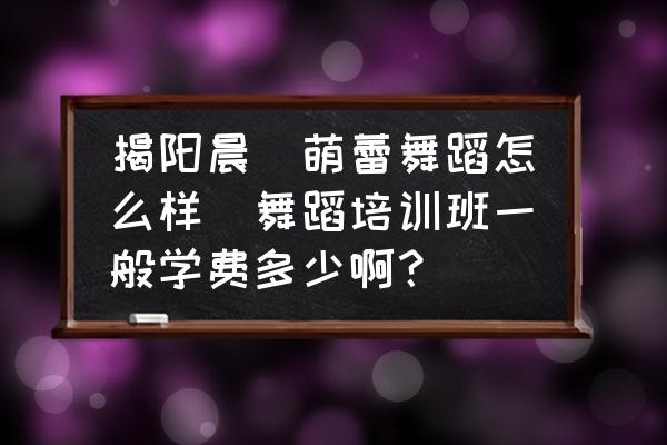 揭陽(yáng)晨瑄萌蕾舞蹈怎么樣(舞蹈培訓(xùn)班一般學(xué)費(fèi)多少?。?