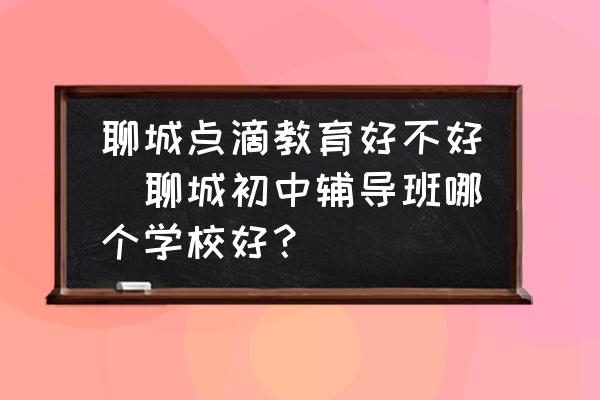 聊城點滴教育好不好(聊城初中輔導班哪個學校好？)