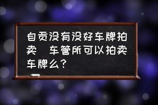 自貢沒(méi)有沒(méi)好車(chē)牌拍賣(mài)(車(chē)管所可以拍賣(mài)車(chē)牌么？)