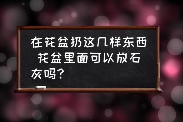 在花盆扔這幾樣?xùn)|西 花盆里面可以放石灰嗎？