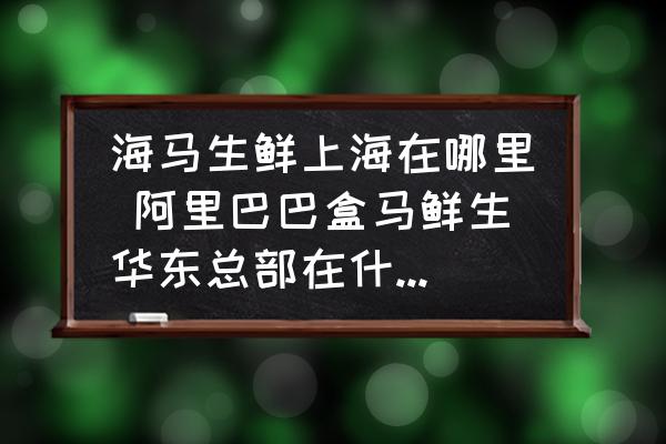 海馬生鮮上海在哪里 阿里巴巴盒馬鮮生華東總部在什么地方？