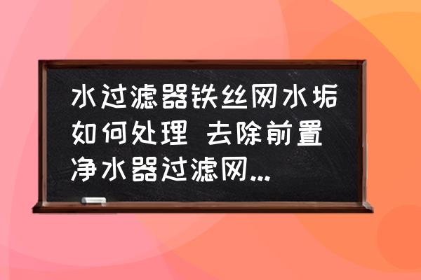 水過濾器鐵絲網(wǎng)水垢如何處理 去除前置凈水器過濾網(wǎng)水銹的方法？