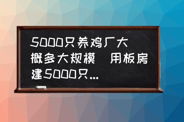 5000只養(yǎng)雞廠大概多大規(guī)模(用板房建5000只規(guī)模養(yǎng)雞場(chǎng)要多少錢(qián)？)