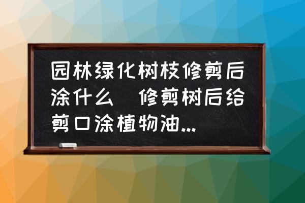 園林綠化樹枝修剪后涂什么(修剪樹后給剪口涂植物油有什么用處？)