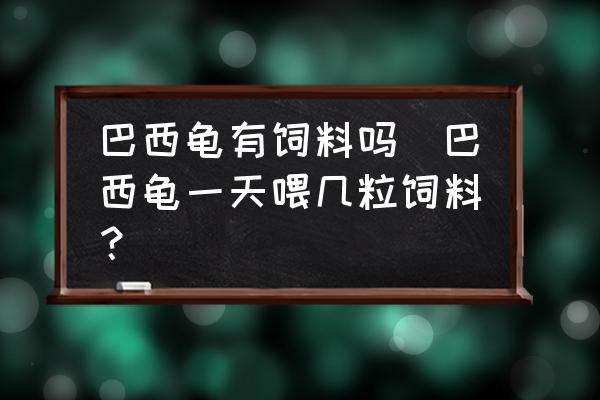 巴西龜有飼料嗎(巴西龜一天喂幾粒飼料？)