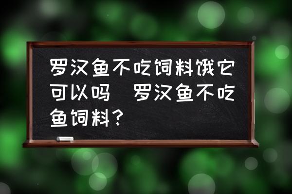 羅漢魚不吃飼料餓它可以嗎(羅漢魚不吃魚飼料？)
