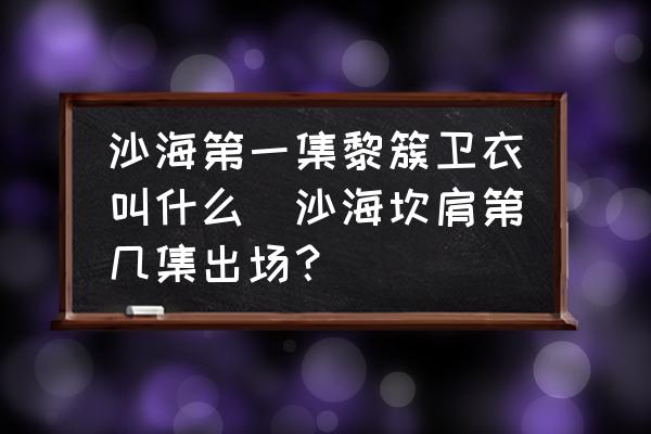沙海第一集黎簇衛(wèi)衣叫什么(沙海坎肩第幾集出場？)