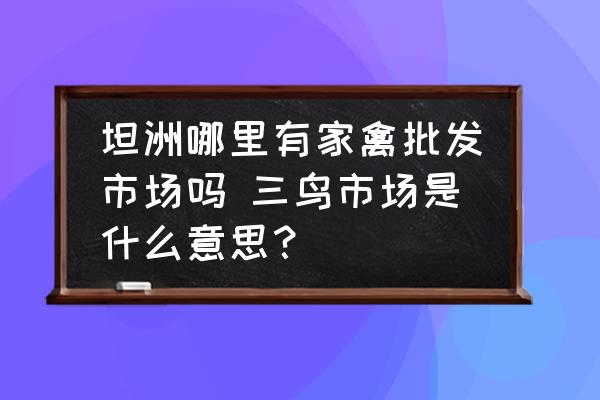 坦洲哪里有家禽批發(fā)市場(chǎng)嗎 三鳥(niǎo)市場(chǎng)是什么意思？
