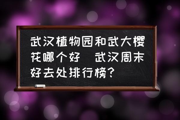 武漢植物園和武大櫻花哪個(gè)好(武漢周末好去處排行榜？)