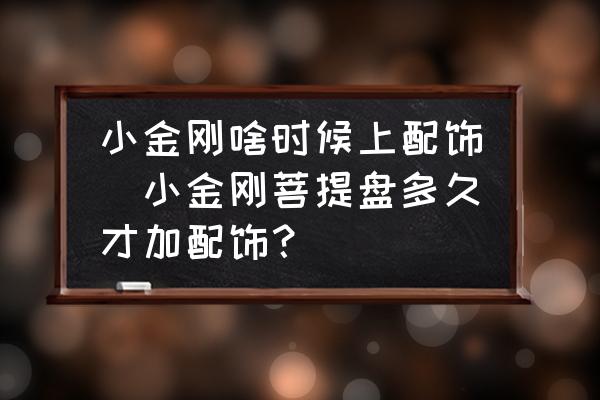 小金剛啥時(shí)候上配飾(小金剛菩提盤多久才加配飾？)