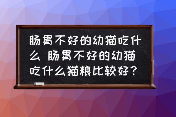 腸胃不好的幼貓吃什么 腸胃不好的幼貓吃什么貓糧比較好？