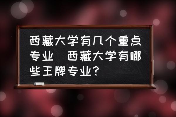 西藏大學(xué)有幾個重點專業(yè)(西藏大學(xué)有哪些王牌專業(yè)？)