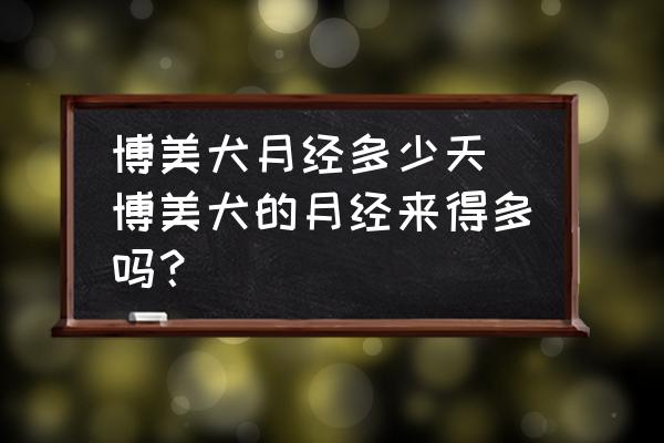 博美犬月經(jīng)多少天 博美犬的月經(jīng)來得多嗎？