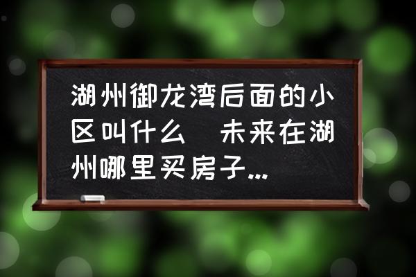 湖州御龍灣后面的小區(qū)叫什么(未來(lái)在湖州哪里買(mǎi)房子比較好？)