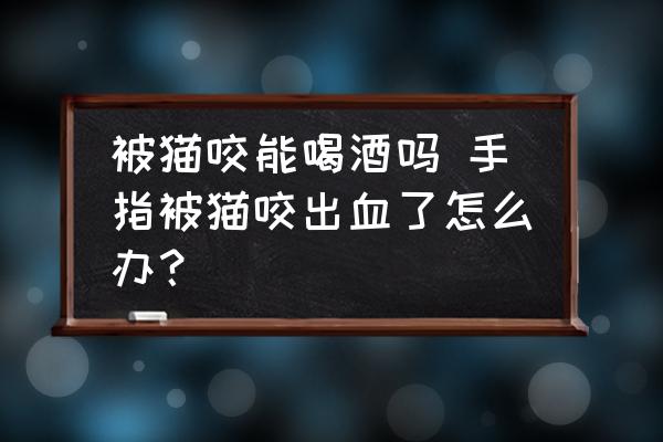 被貓咬能喝酒嗎 手指被貓咬出血了怎么辦？