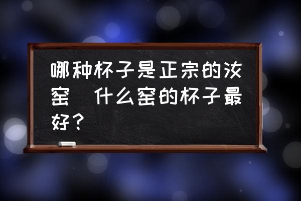 哪種杯子是正宗的汝窯(什么窯的杯子最好？)