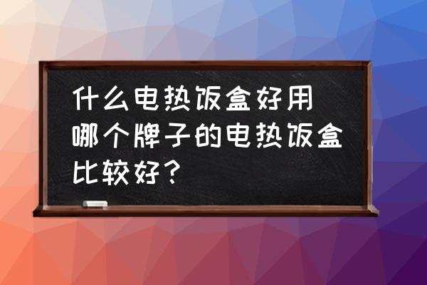 什么電熱飯盒好用(哪個(gè)牌子的電熱飯盒比較好？)